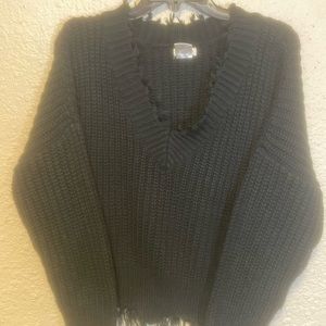 Main strip black oversized sweater